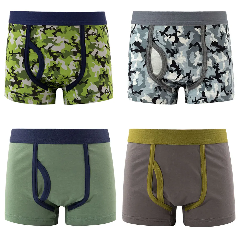 

ICEY KIKO 2 Pcs/Lot Young Children Soft Cotton Camouflage Style Briefs Boys Underwear Boxer Kids Bottoms Shorts 2 To 12 Years