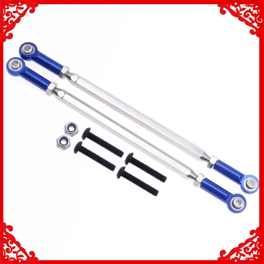 RCAWD 2pcs alloy + #45 steel front and rear lower link tie rod for 1-10 RGT 86100 86110 FTX5579 Outback Fury crawler part