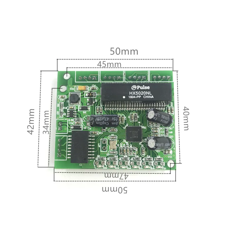 Неуправляемый 5-портовый 10/100M промышленный модуль коммутатора Ethernet PCBA плата OEM
