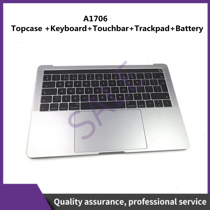 Серебристый/серый верхний корпус с батареей для Macbook 13 дюймов A1706 Topcase keybaord США