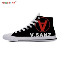 mens casual shoes white alejandro sanz customized printed men high top canvas shoes breathable casual lace up shoes