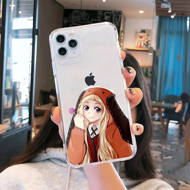

Japanese Anime Kakegurui Jabami Yumeko Phone Case Transparent soft For iphone 5 s 5c se 6 6s 7 8 11 12 plus mini x xs xr pro max