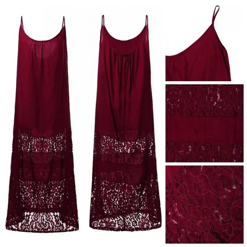 Женский пляжный сарафан на тонких бретелях Элегантный Богемный кружевной