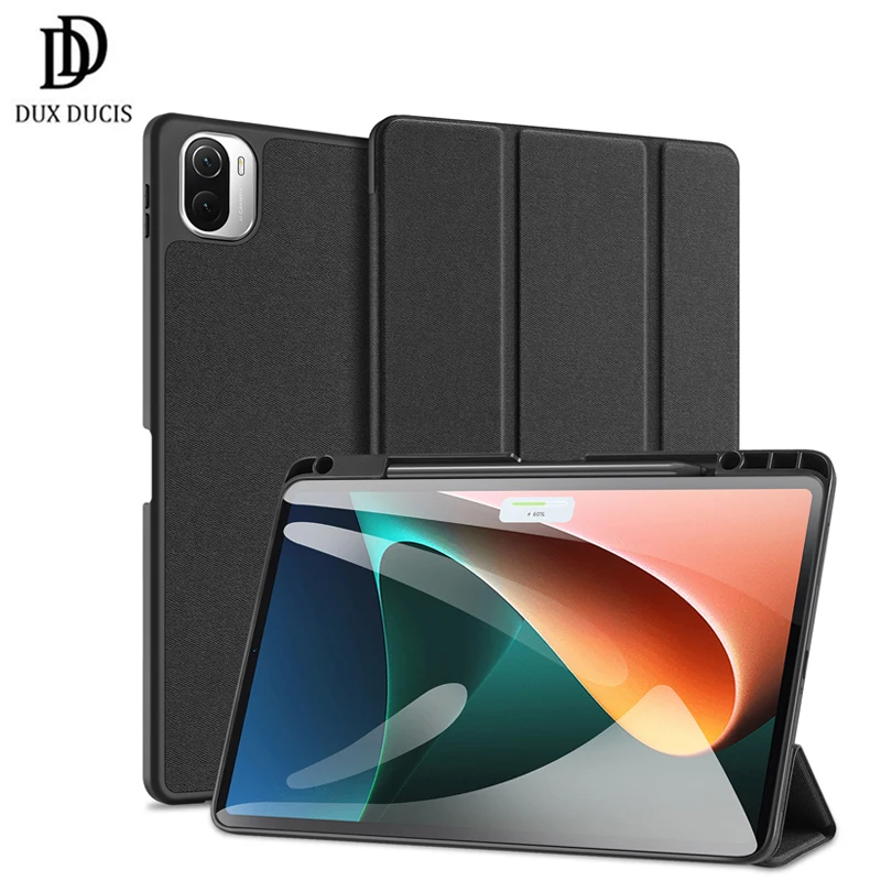 

For Xiaomi Pad 5 Case Smart Leather Flip Cover with Pencil Holder For Xiaomi Mi Pad 5 Pro MiPad 5 Cover Shockproof TPU Case