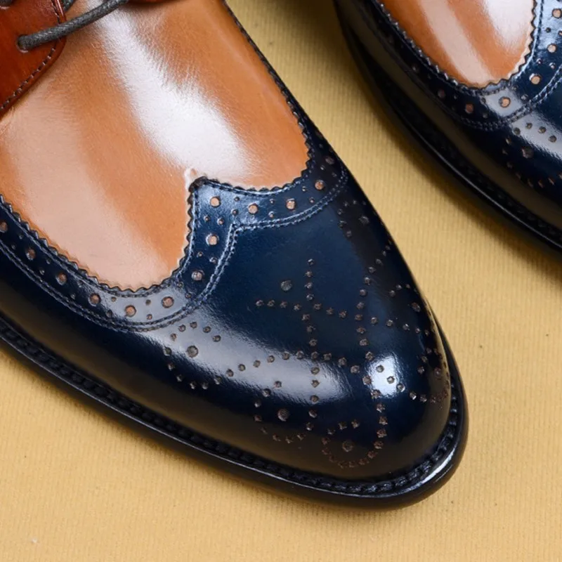 Мужская официальная обувь модельные свадебные туфли мужские брендовые броги