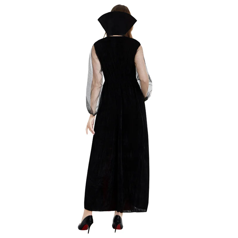 Женские вечерние костюмы на Хэллоуин карнавальный костюм красного и черного