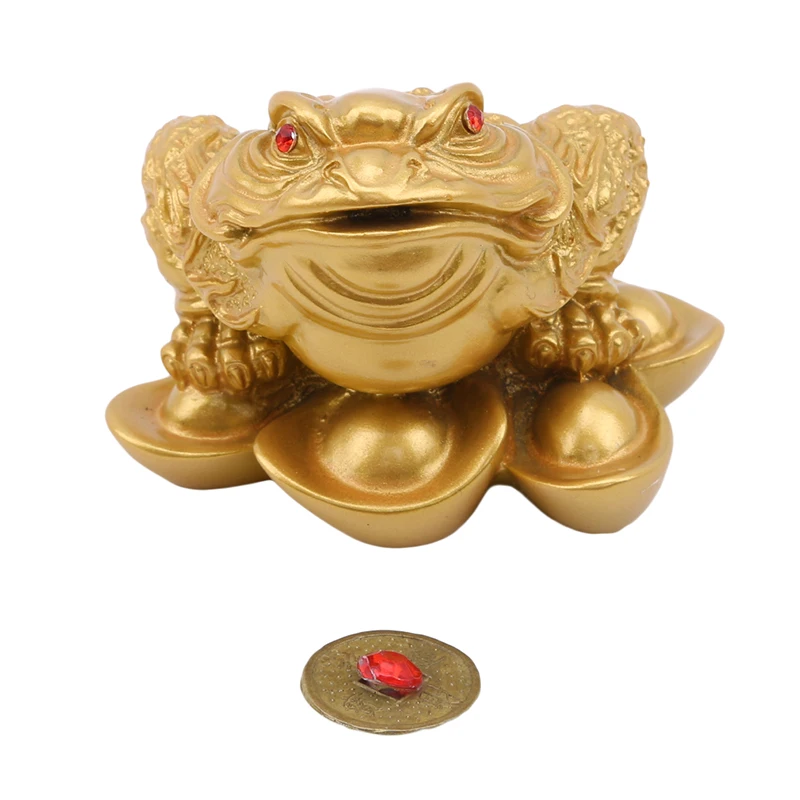 Большие счастливые фигурки лягушек слиток трехногая лягушка фэн шуй мебель