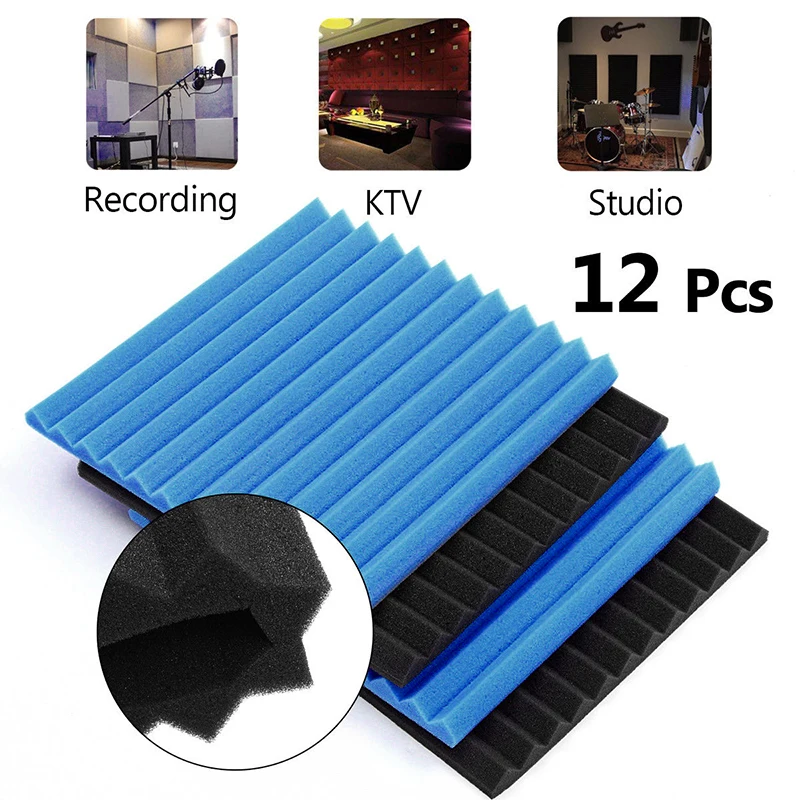 

12 шт., звукоизоляционные пенопластовые панели для KTV, 30x30x2,5 см