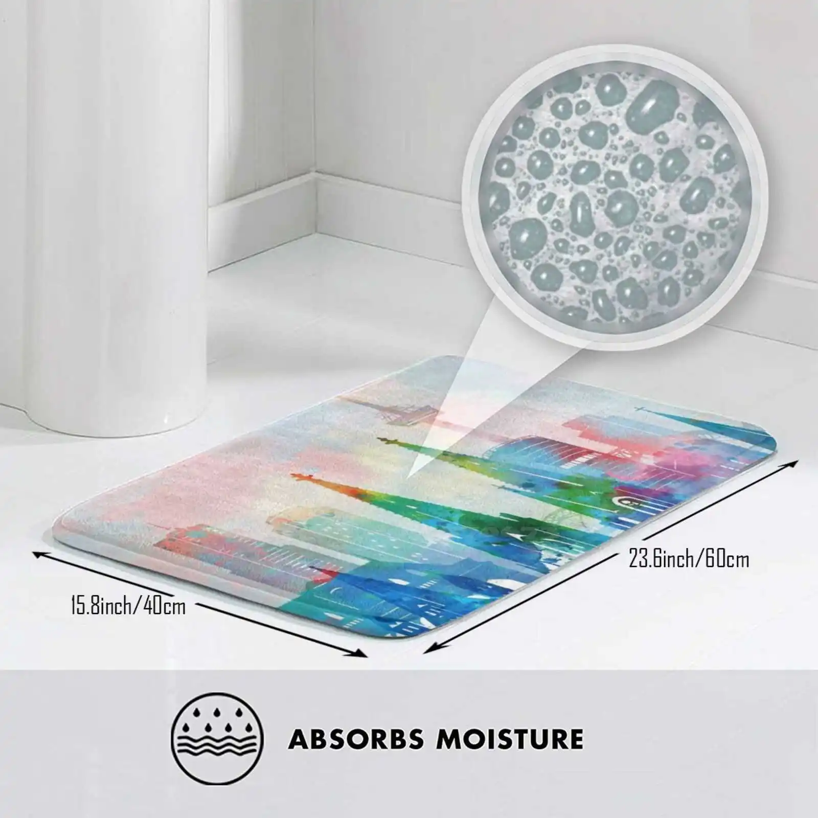 Колонна Skyline 3D мягкий нескользящий коврик подушка для одеколона Германия