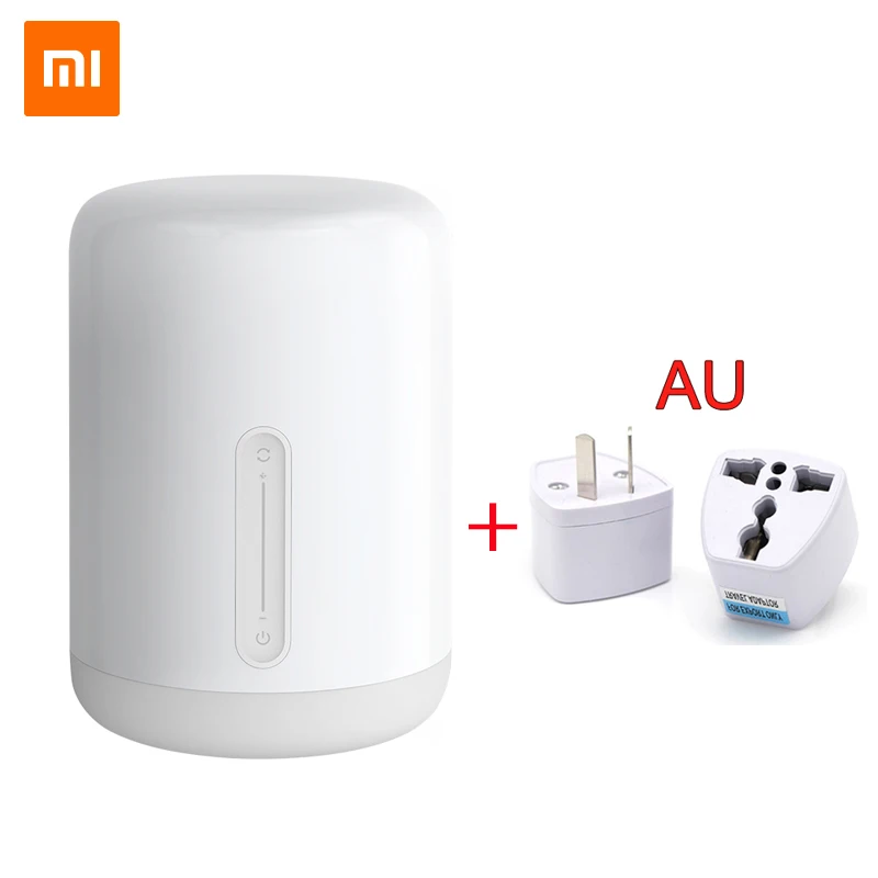 Xiaomi Mijia прикроватная лампа 2 светильник WiFi/Bluetooth светодиодный светильник умный Внутренний Ночной светильник работает с Apple HomeKit - Цвет: lamp2 add AU adpater