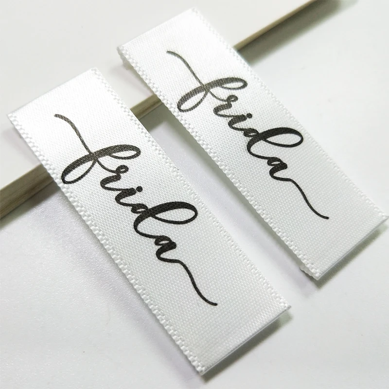 Одинарная атласная лента шириной 2 см тканевая печать бирки для шитья ткани