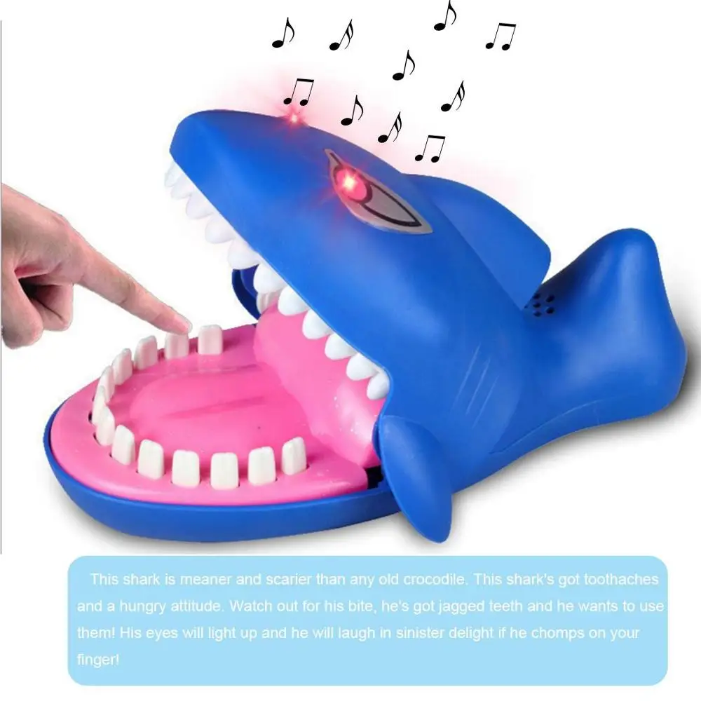 Бесплатная доставка Большая акула стоматолога игра игрушка для детей злой смех