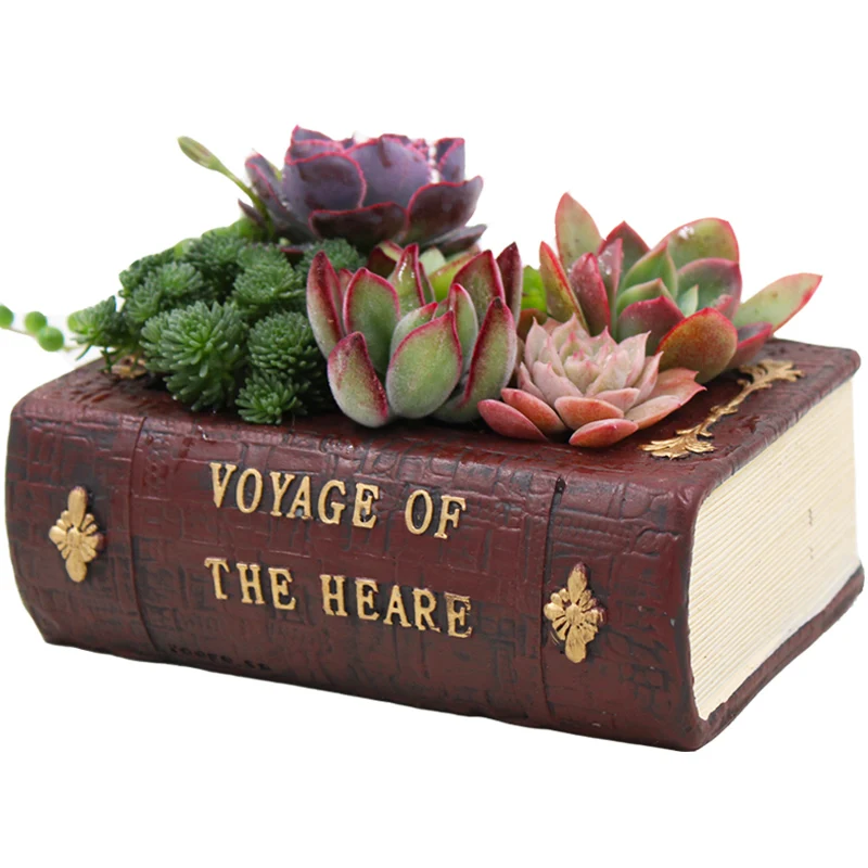 Креативный чемодан из смолы цветочный горшок суккулентные растения багаж