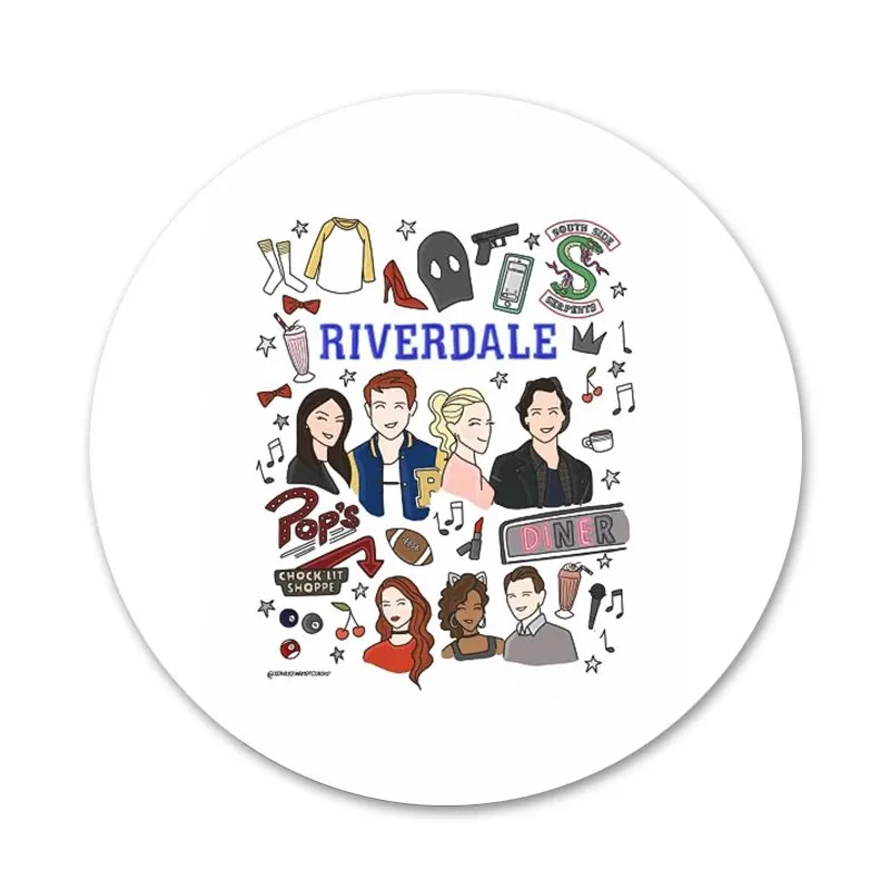 

American Tv Riverdale Icons Pins Badge Decoration Brooches Metal Badges For Backpack Decoration 58mm