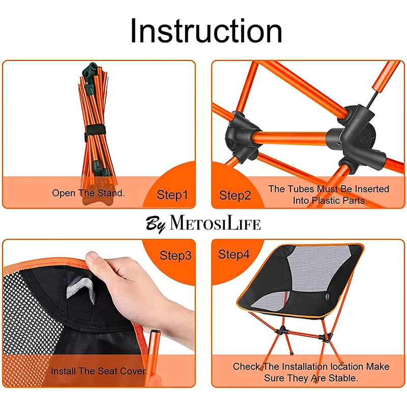 Уличные сверхлегкие портативные складные стулья с сумкой для переноски