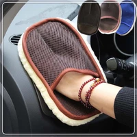 2021 car styling wool soft wash cleaning glove accessories for vw polo saloon 602 604 612 614 vento toyota rav 4 iv a4