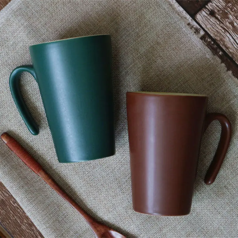 Кружка с матовой текстурой керамическая чашка кофейная для воды В чайном