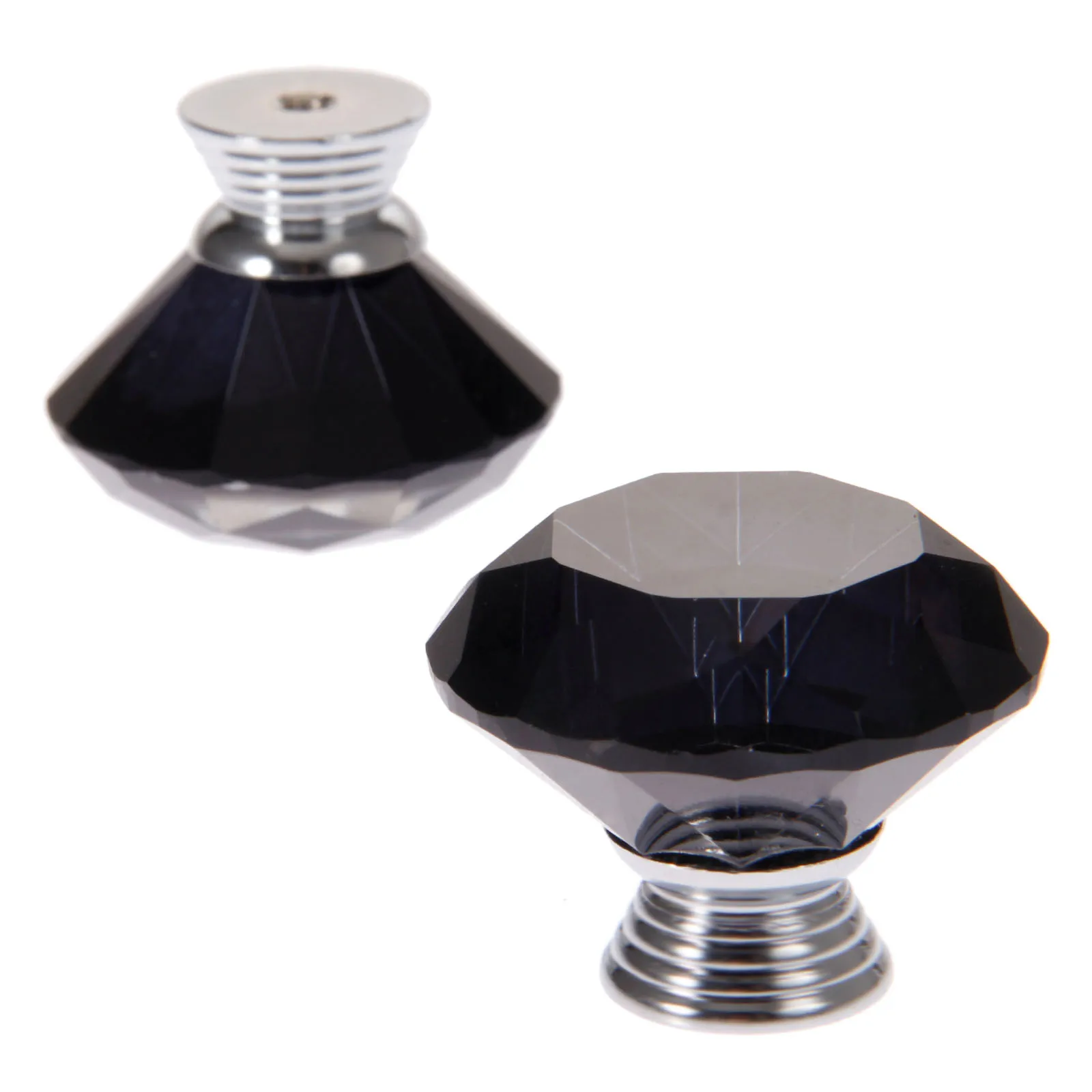 1x40 мм Черные Хрустальные стеклянные ручки выдвижные ящики для шкафа кухонный