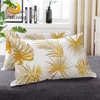 BlessLiving Golden Leaves Down Alternative Bed Pillow Black White Tropical Leaf Plant Bedding 1pc Decorative Sleeping Pillows 1