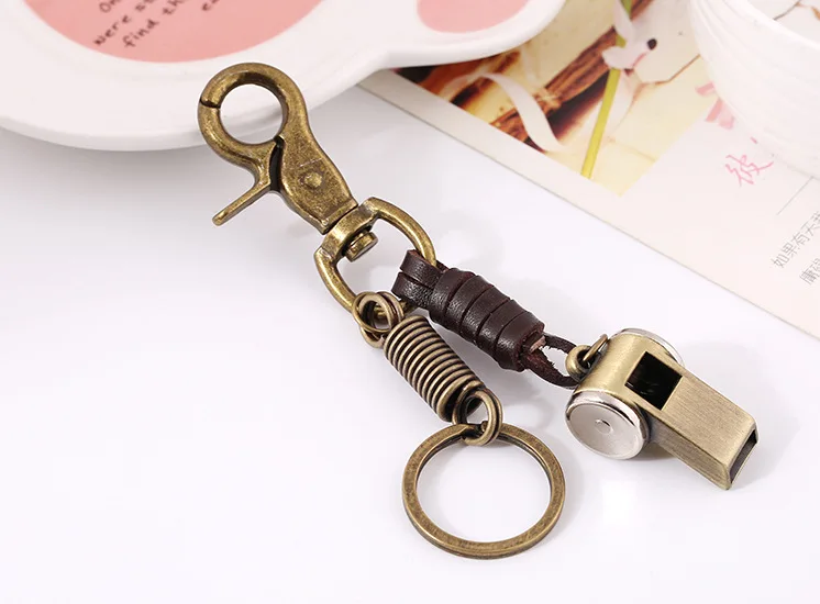 Модный винтажный металлический брелок для автомобиля сумка сплав свисток