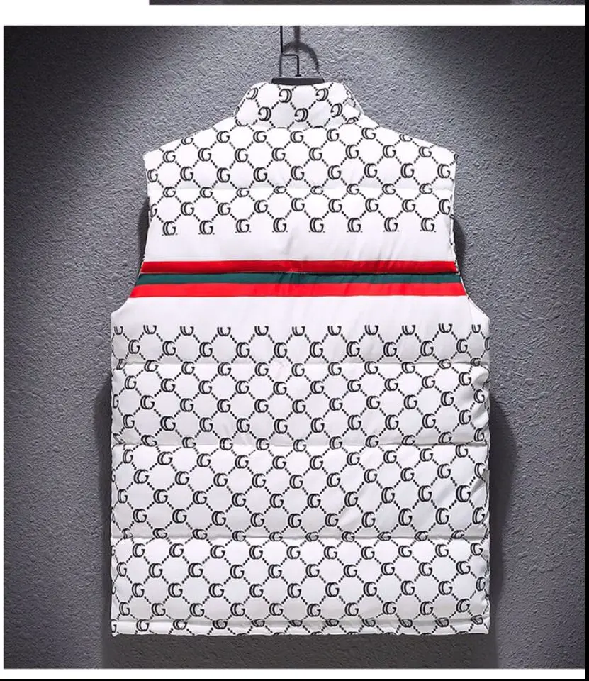 Жилет мужской теплый без рукавов осенне-зимний жилет с воротником-стойкой