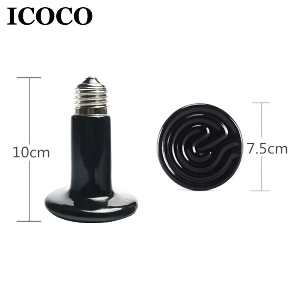 

IR Heat Emitter Basking Ceramic Bulb 25W/50W/75W/100W/150W/200W Reptile Infrared Heater Lamp For Pet reptiles and amphibians