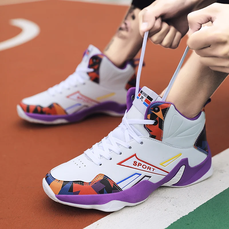 Basketball Shoes Men Breathable Non-Slip Sports Shoes Black High Top Gym Training Athletic Boots Autumn 2021 New Men Sneakers