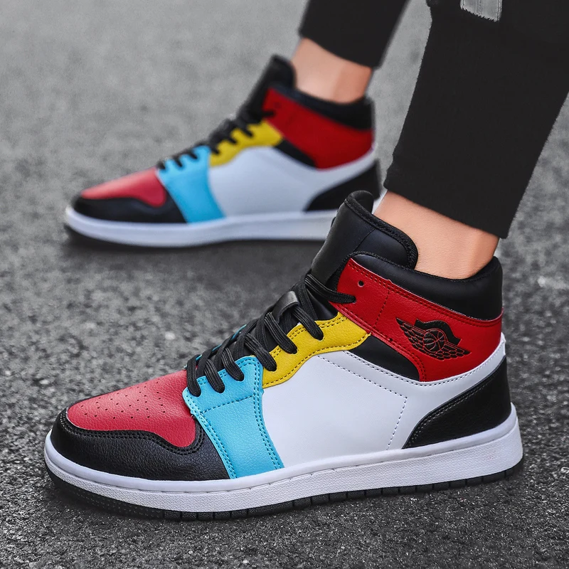 Обувь для скейтбординга мужская обувь дешевые мужские кроссовки высокая кожаная