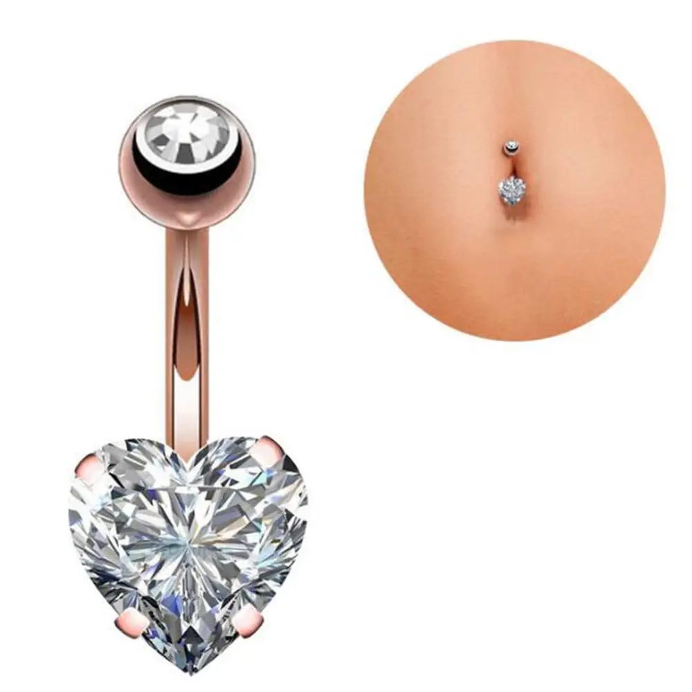 Пупка серьги для пирсинга живота стальные пупка кольца Хрустальный пирсинг