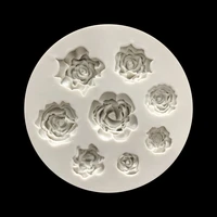rose flower silicone mold fondant cake baking decoration tool diy chocolate epoxy clay mold jewelry decoration