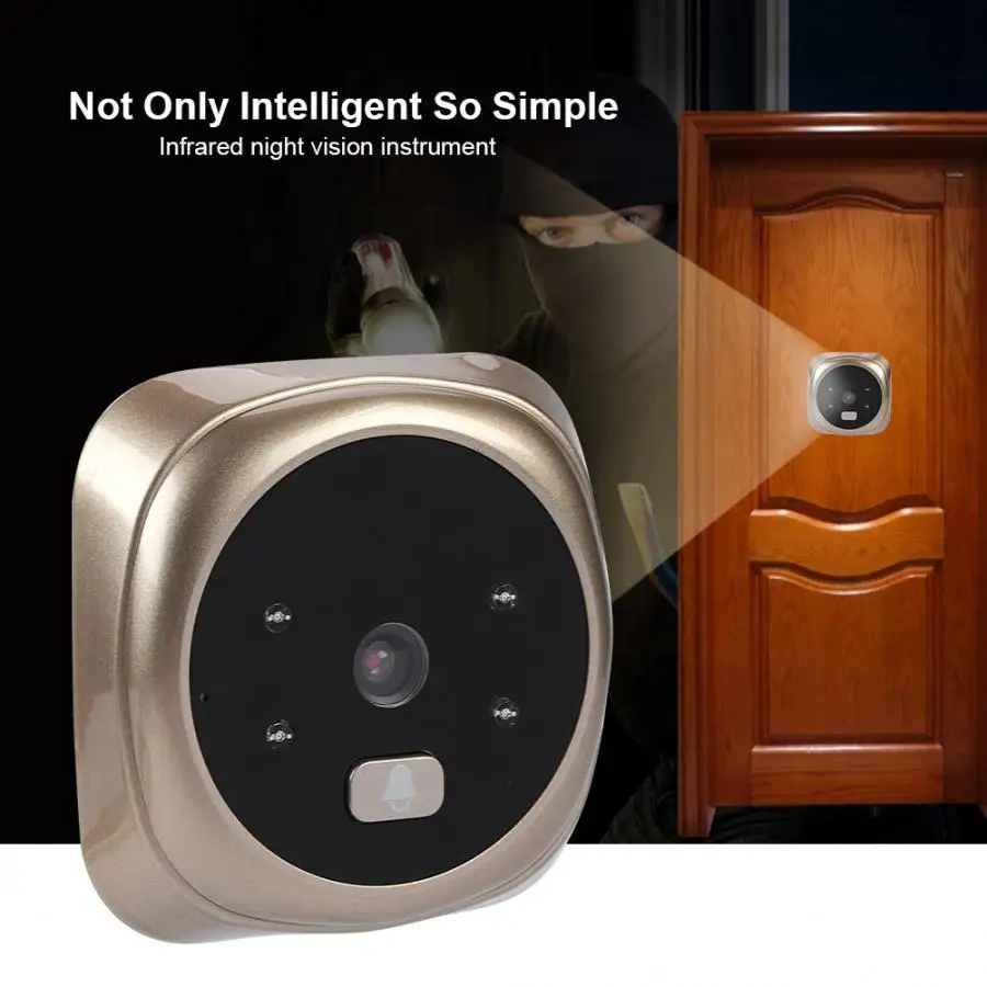 2.4 Inch HD LCD Color Screen Digital Display Home Smart Doorbell Security Camera Electronic Door Viewer Bell | Безопасность и