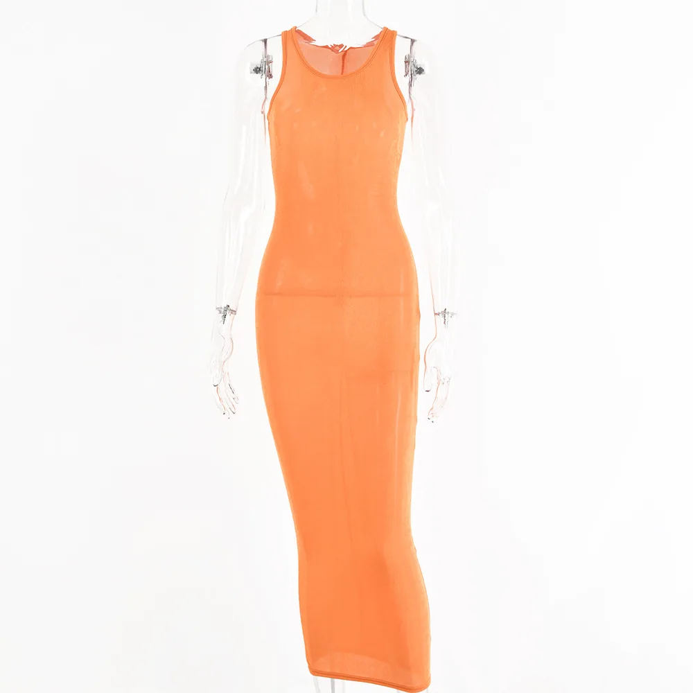 

Slim Dress 2021 Woman Long Skirt High Waist Boho Bodycon Summer Female Elegant Party Streetwear Bandage Casual