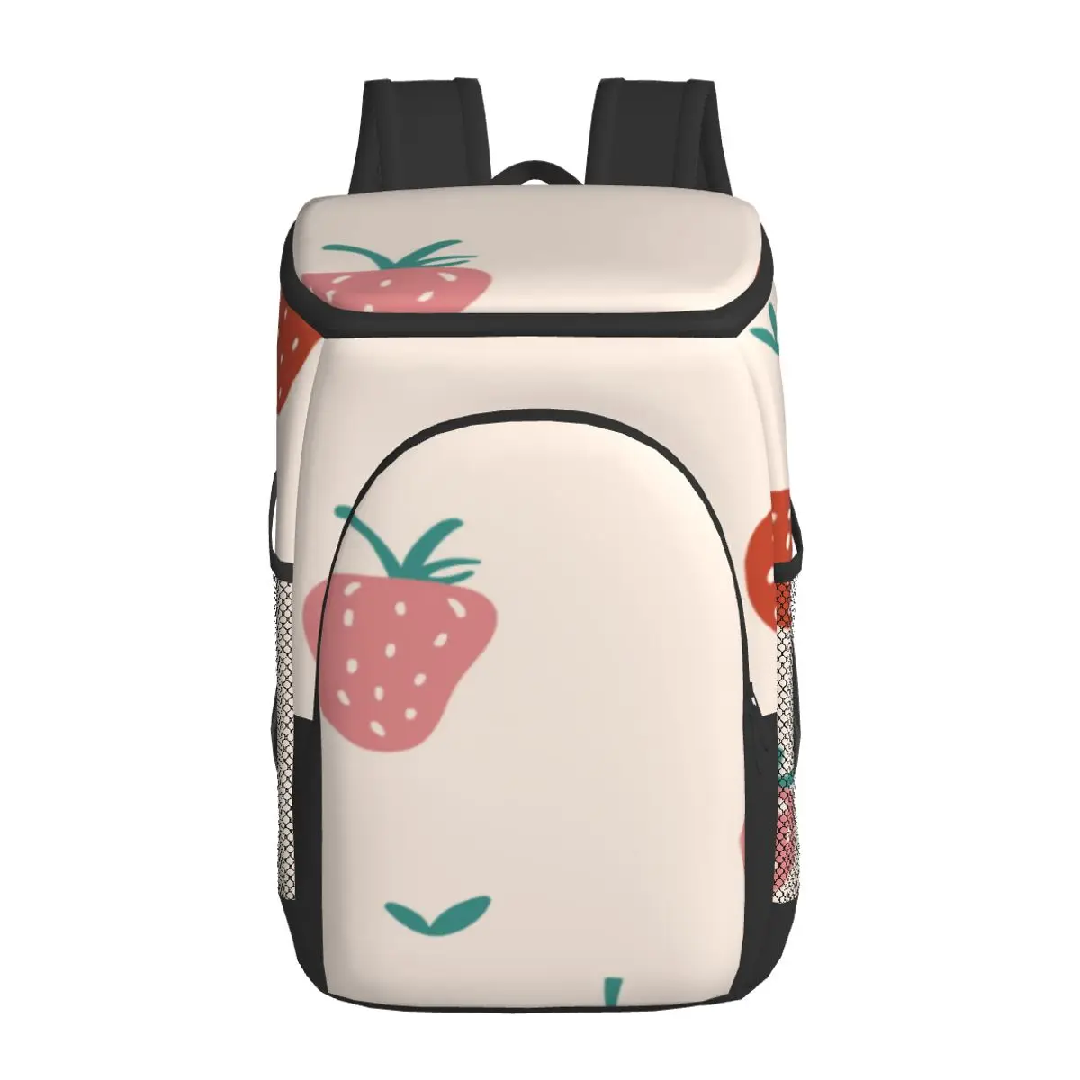 protable insulated thermal cooler waterproof lunch bag strawberry summer picnic camping backpack double shoulder wine bag free global shipping