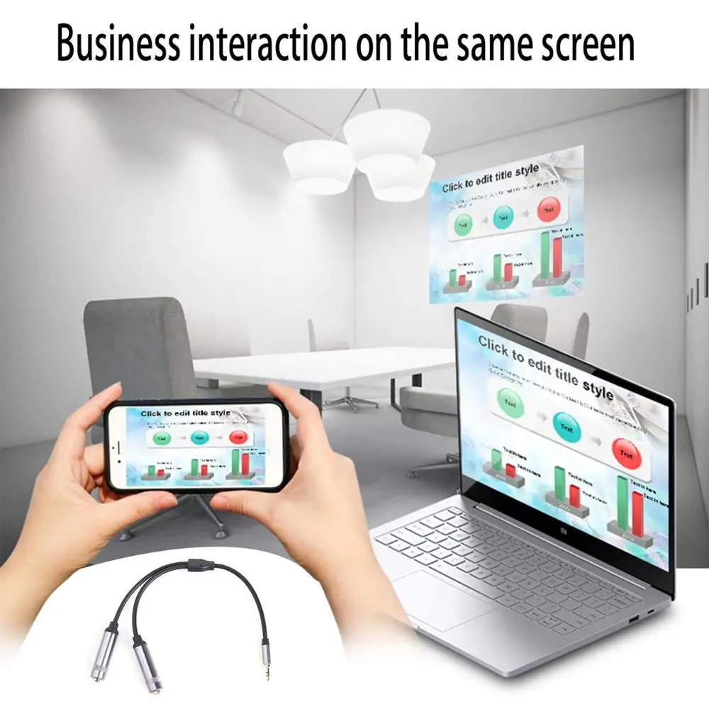 

3.5mm Male Stereo To Dual 6.5mm Female Audio Cable Aluminum Alloy Splitter Adapter Cable Strong Adaptability