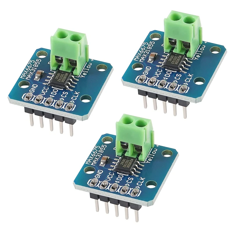 3 шт. MAX31855 MAX6675 SPI Тип K Модуль платы датчика температуры термопары для Arduino |