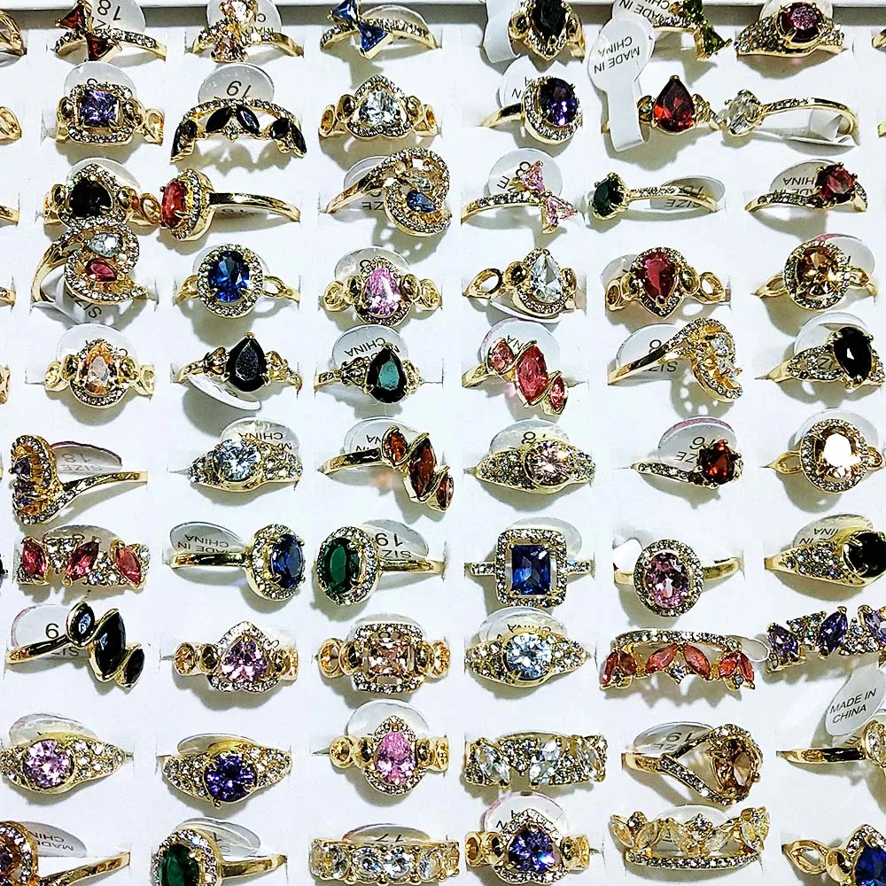 10 шт. модные Австрийские кубические циркониевые стразы белого золота P