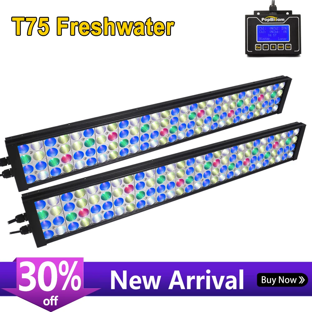 2 шт. PopBloom пресноводный светодиодный светильник для аквариума лампа растений