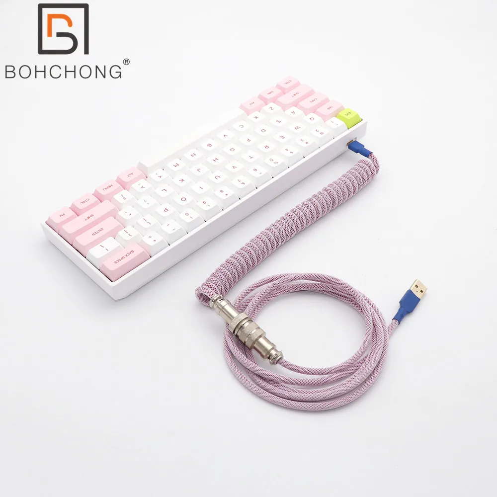 SK61 механическая клавиатура и USB Спиральный кабель NKRO Gateron оптический