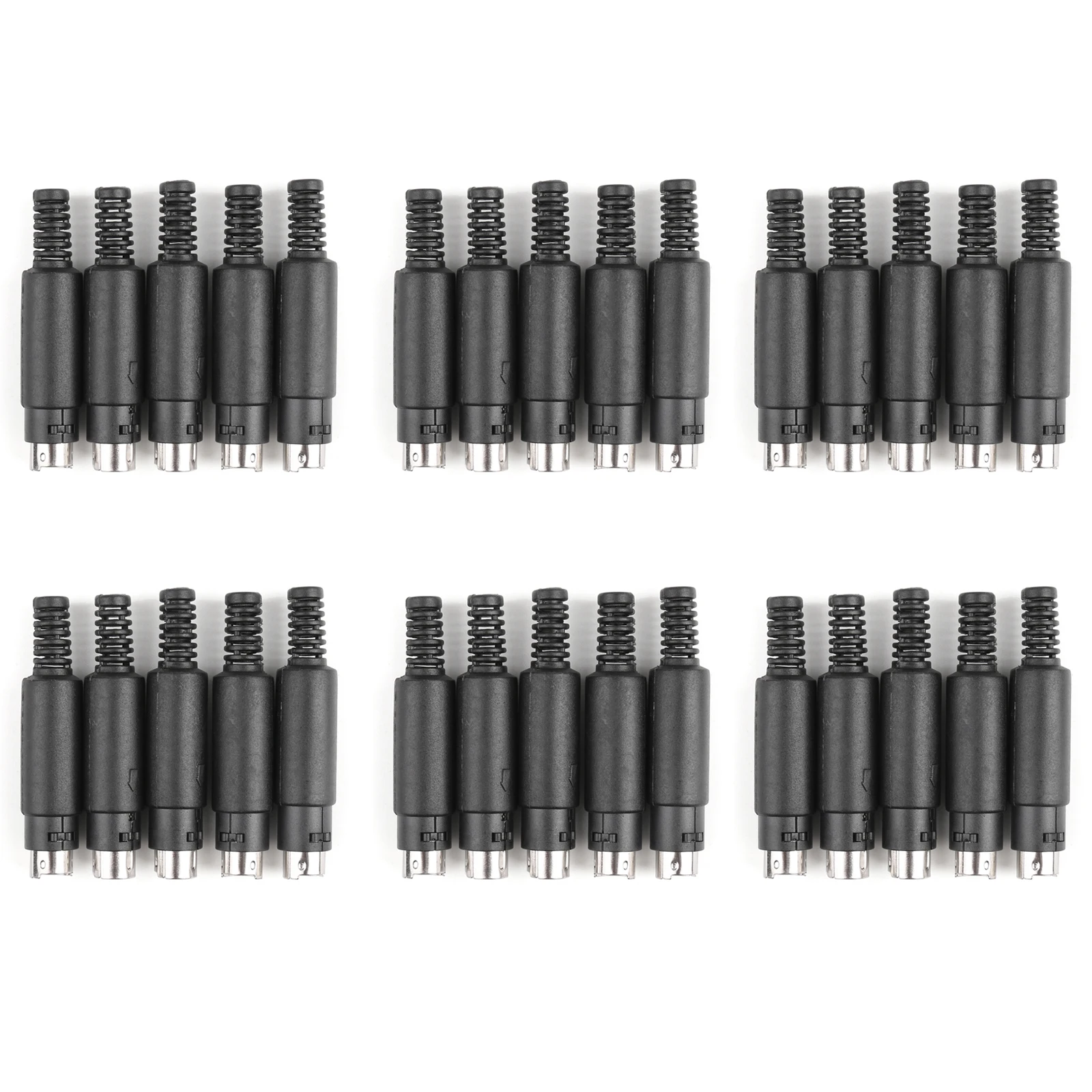 Artudatech 10 Pcs/30 Pcs DIN Male Plug Mini 8 Pin With Plastic Handle Adapter Soldering Cables Connector Accessories