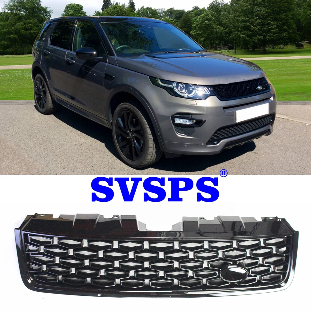 Высококачественная Передняя средняя решетка из АБС черного цвета для Land Rover Discovery