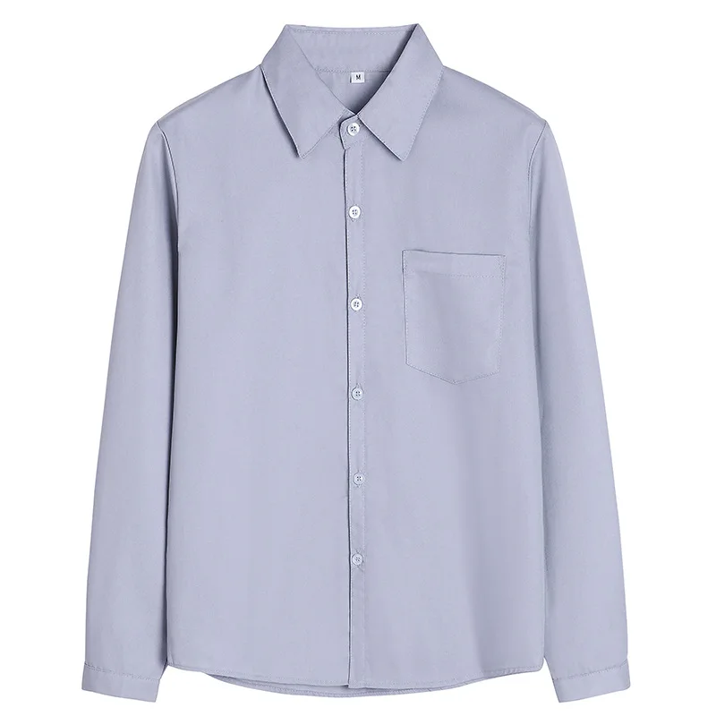 

2020 Spring New Korean College Style Shirts JK Uniform Shirts Middle School Students Chiffon Shirts/Shirts Plus Size Long Sleeve