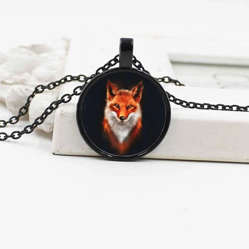 Новый красивый лиса кристалл Аватар стеклянный кулон модное ожерелье ювелирные