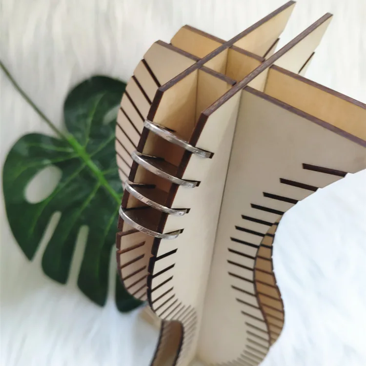 Diy Сращивание s-образная лазерная резьба деревянная модель здания бытовые