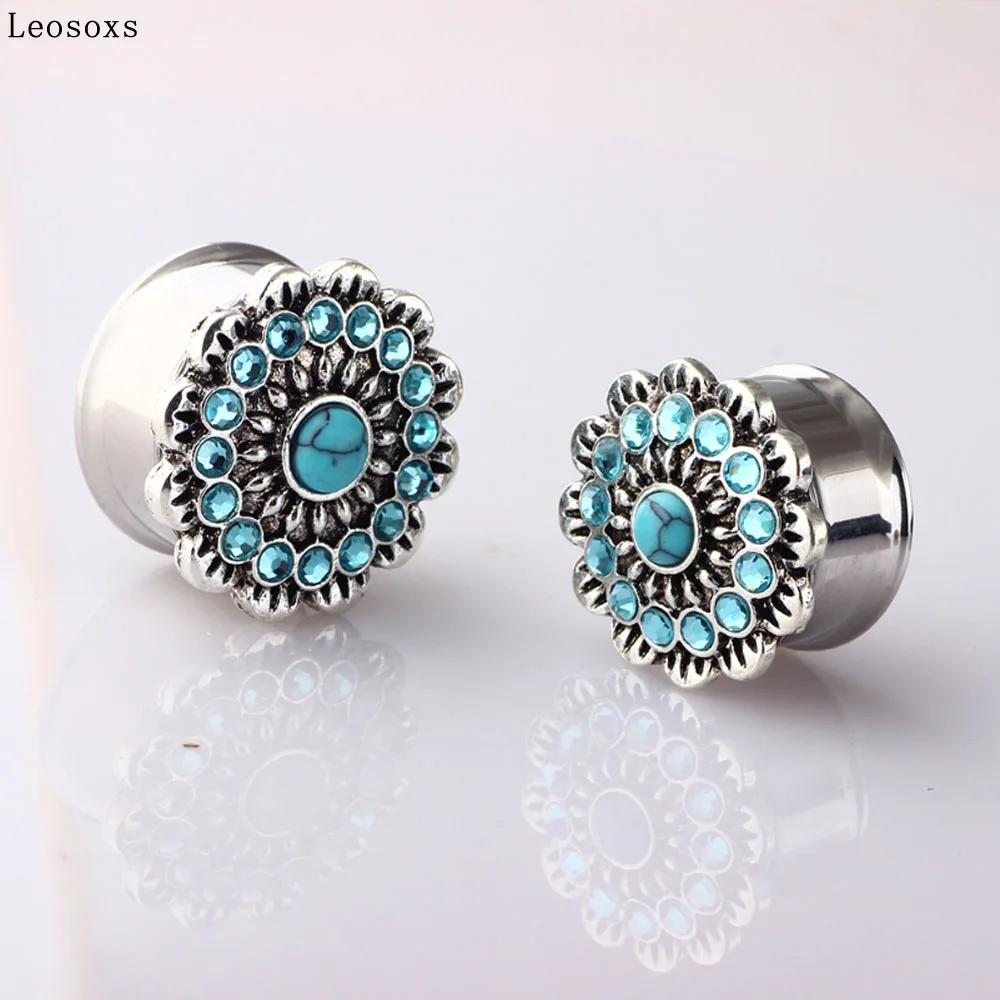 

Leosoxs 1 piece Hot sale new retro auricle stainless steel horn ear extension body piercing jewelry Ear Plugs