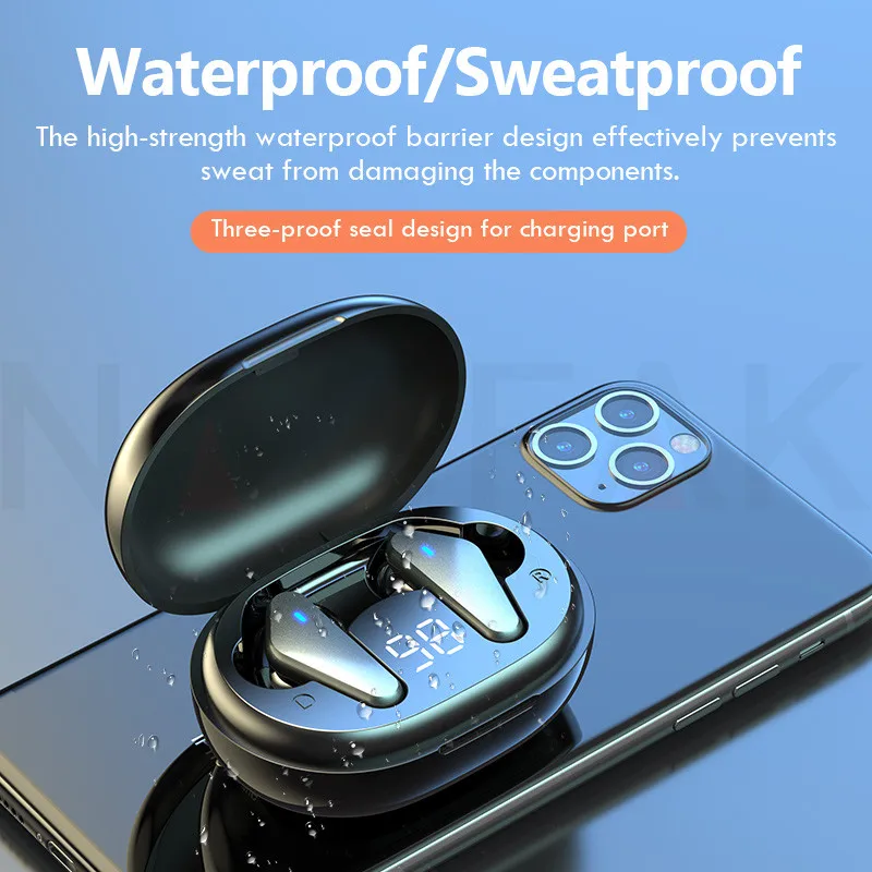 

TWS Bluetooth 5.0 Headphones Wireless Waterproof Earphones Noise Cancelling 9D Stereo Sports Earbuds Headsets With Microphone