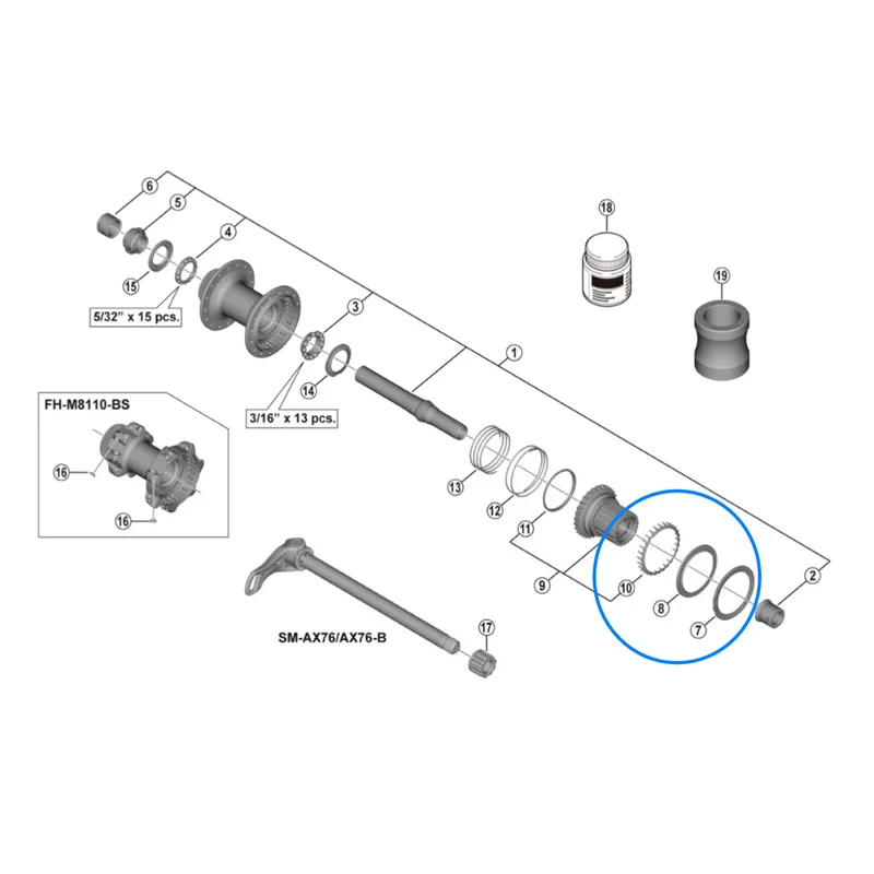 Shimano оригинальный SLX XT XTR M7110 M8110 12-скоростной сращивающийся втулка Стопорная