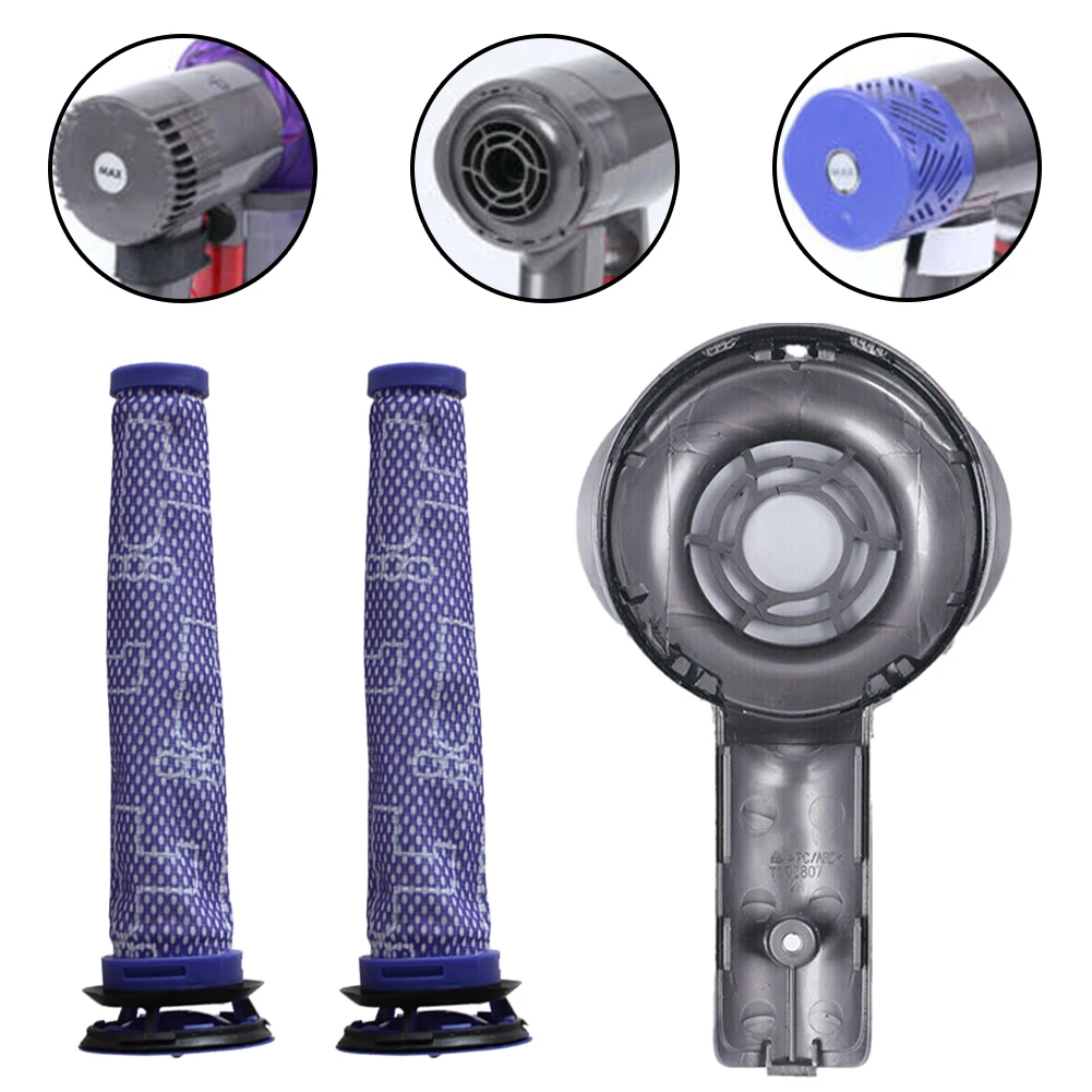 

2 передних экрана + 1 задняя крышка двигателя, подходит для Dyson V6 Dc58 Dc59 Dc61 Dc62 Dc74, аксессуары для пылесоса, сменный инструмент