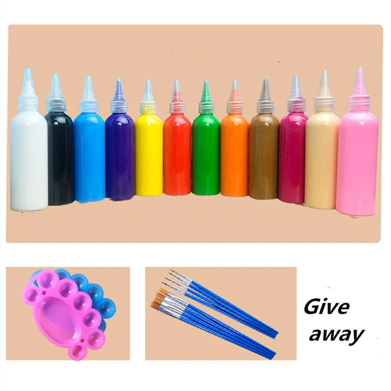 Профессиональная акриловая масляная краска 12 цветов Набор для творчества