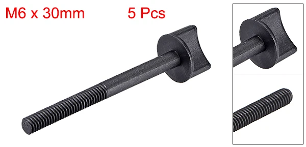 

5/10 шт M6x20/30 мм 0,25x2 дюйма болт для большого пальца 30/40/60/75 мм стержень ручная Лопата нейлоновая пластиковая метрические болты частичная резьба
