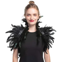 fashion halloween feather cape shrug shawl wings choker collar party performance show decor cosplay costume party supplies